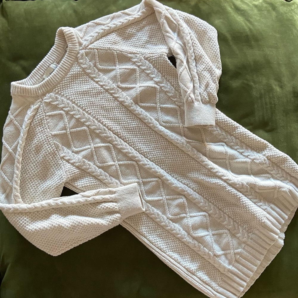 White Sweater dress/sweater size small